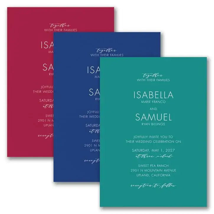 Typography Invitation with Vellum Wrap