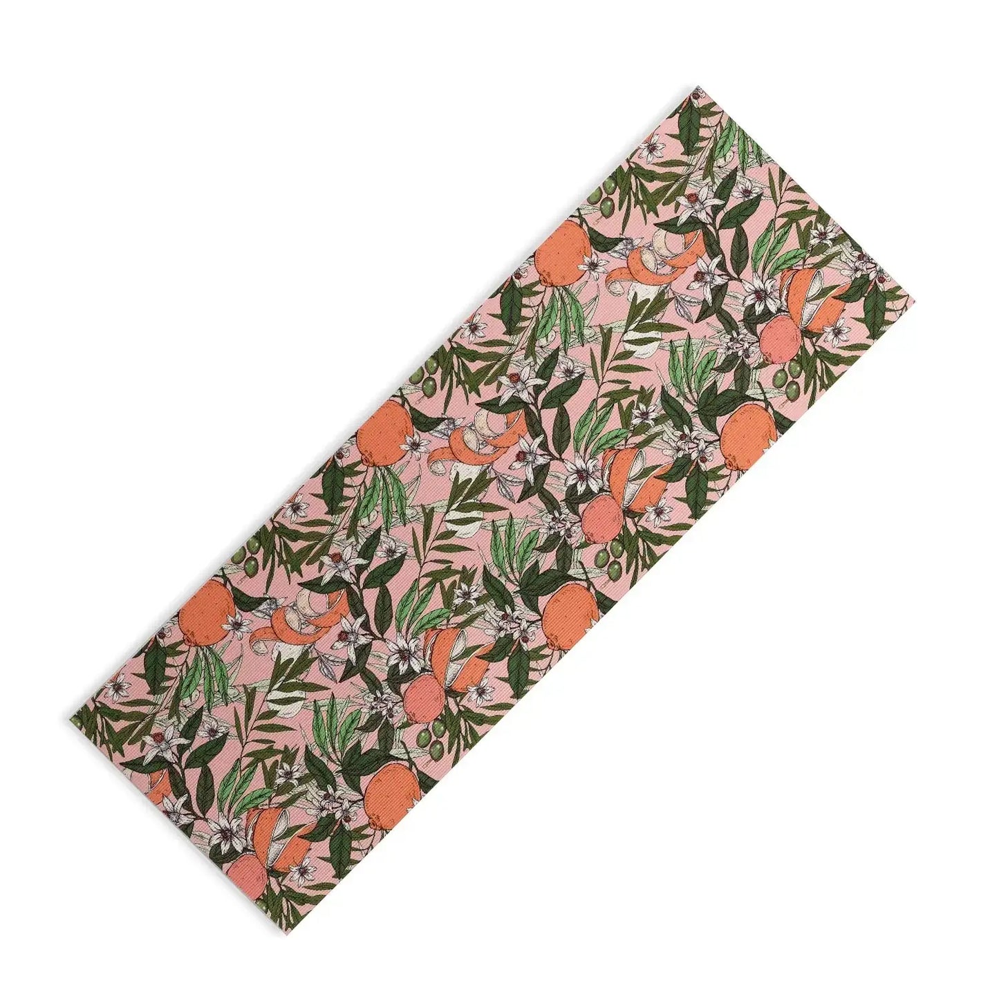 Olives in the Orange Flowers Yoga Mat