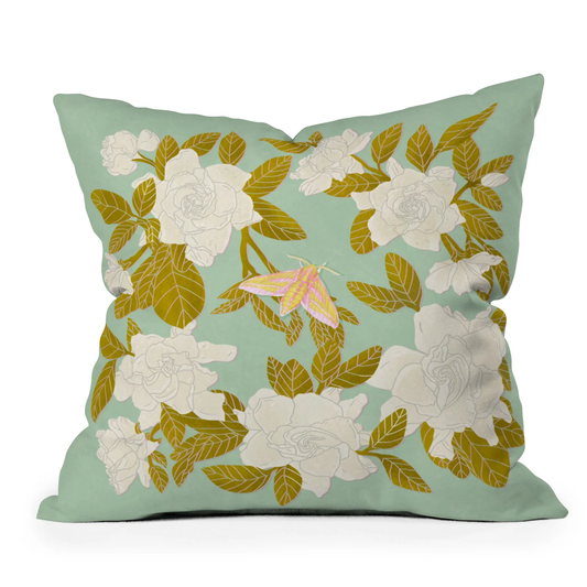 Gardenias Throw Pillow