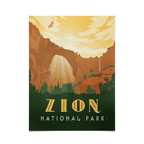 Zion National Park Poster Art