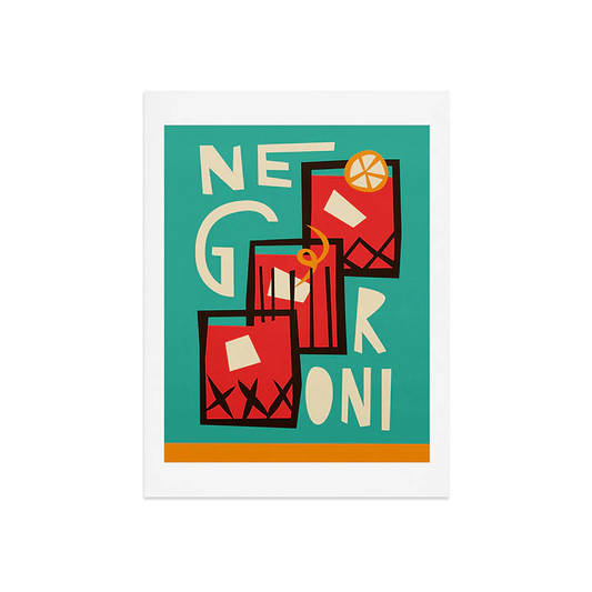 Negroni Cocktail Art Print