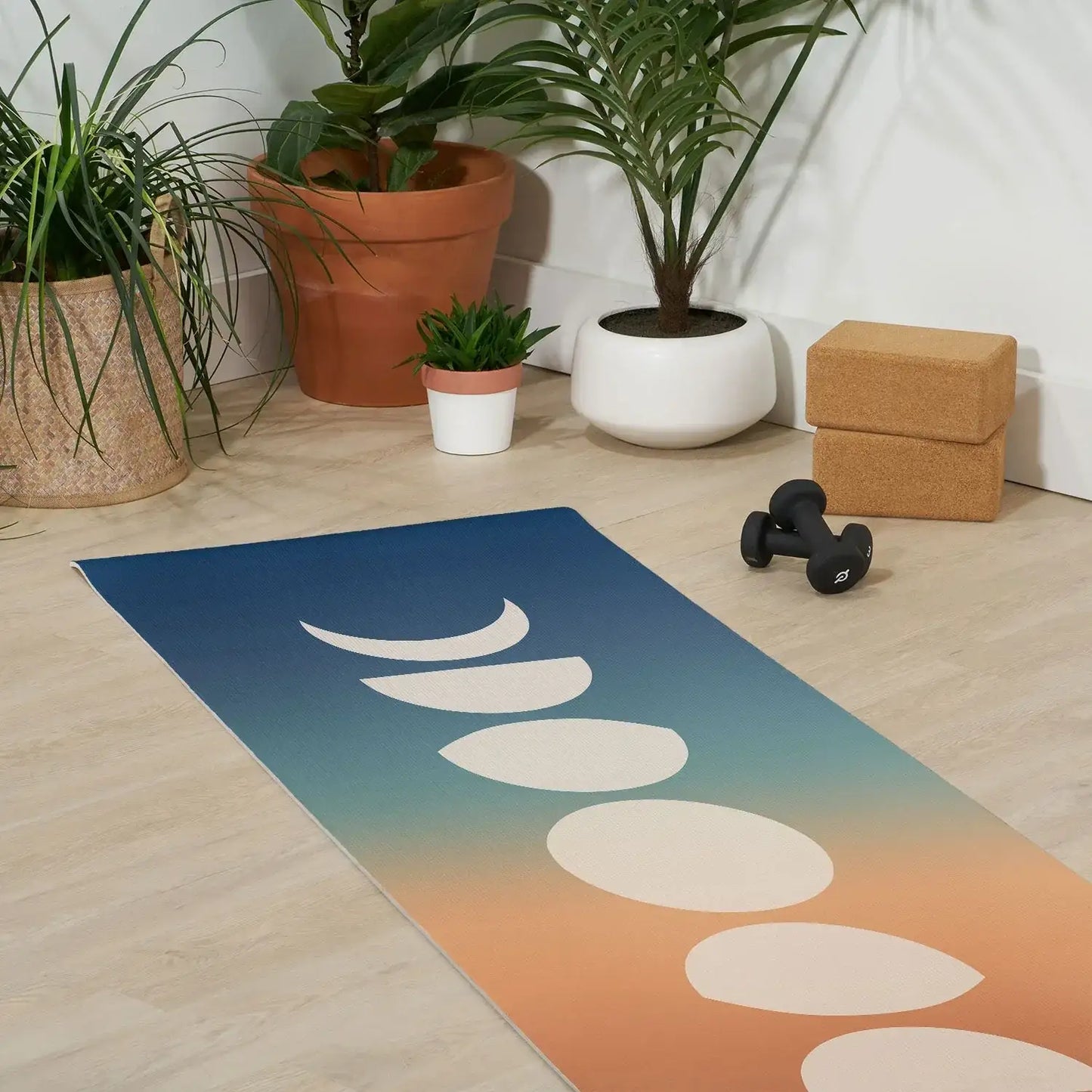 Ombre Moon Phases Yoga Mat