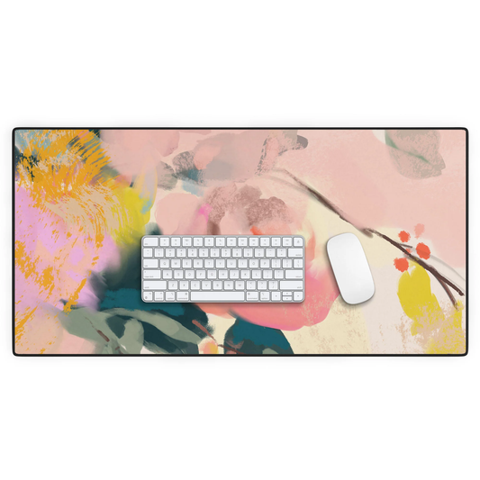 Abstract Floral Inspiration Desk Mat