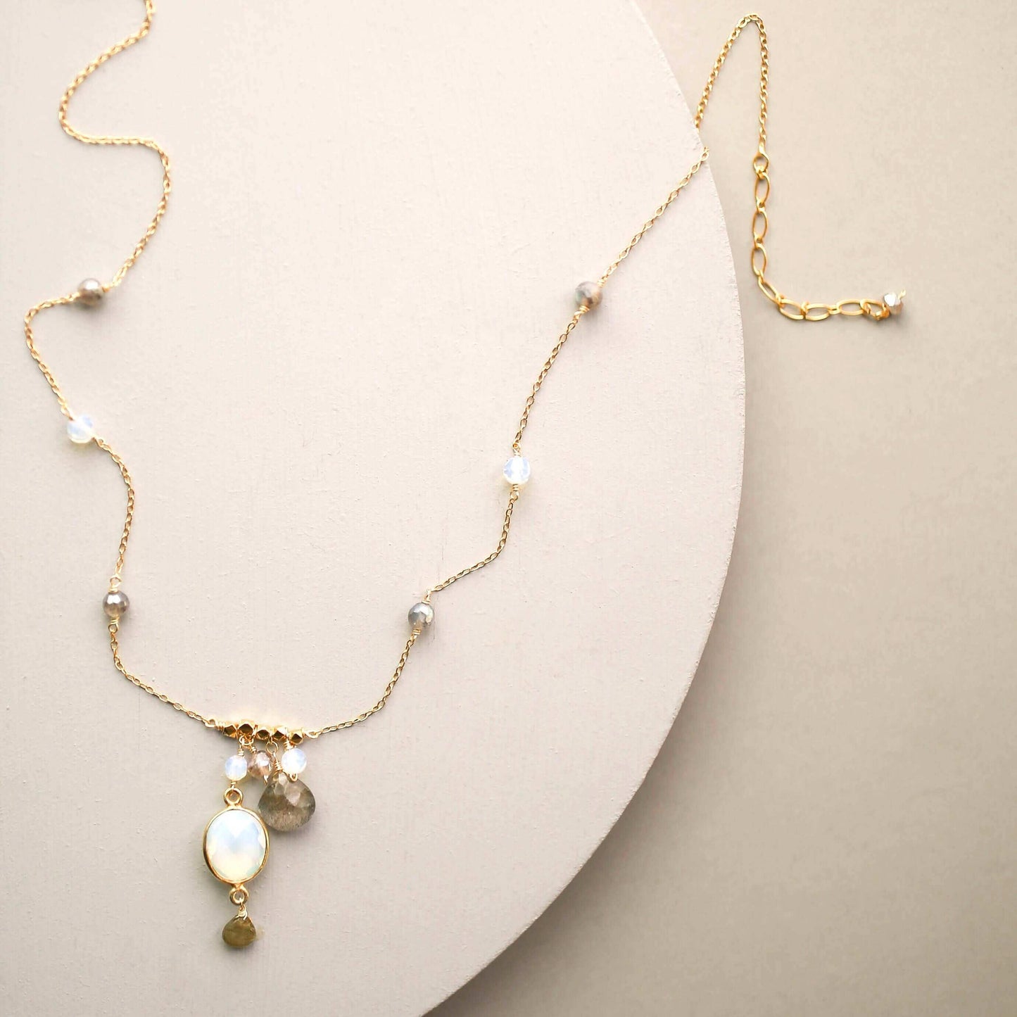 Opalite Bezel Necklace