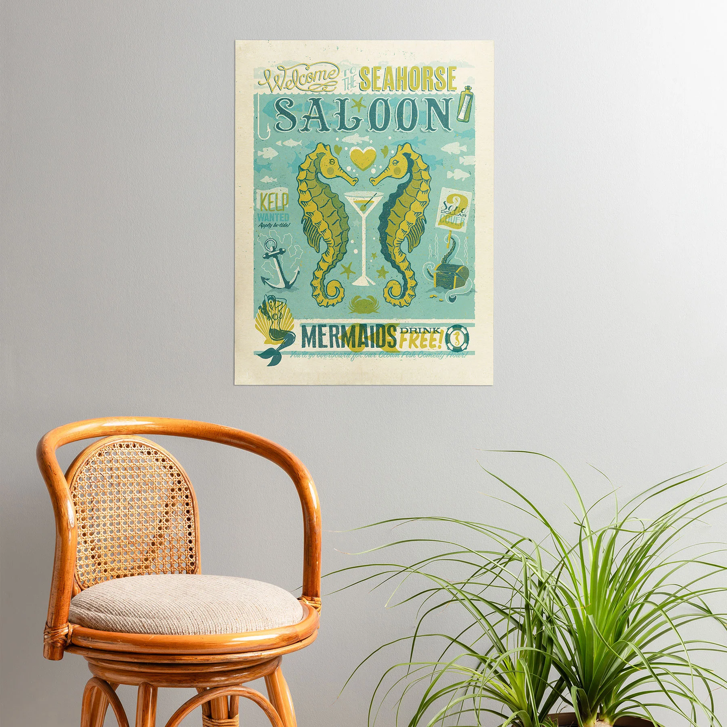 Seahorse Saloon Poster Art