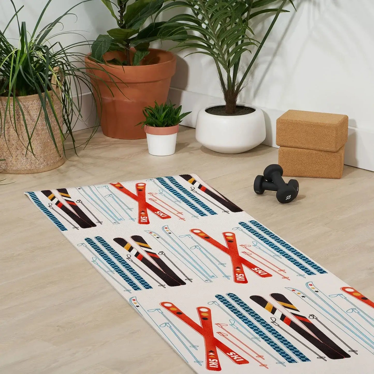 Retro Skis Yoga Mat