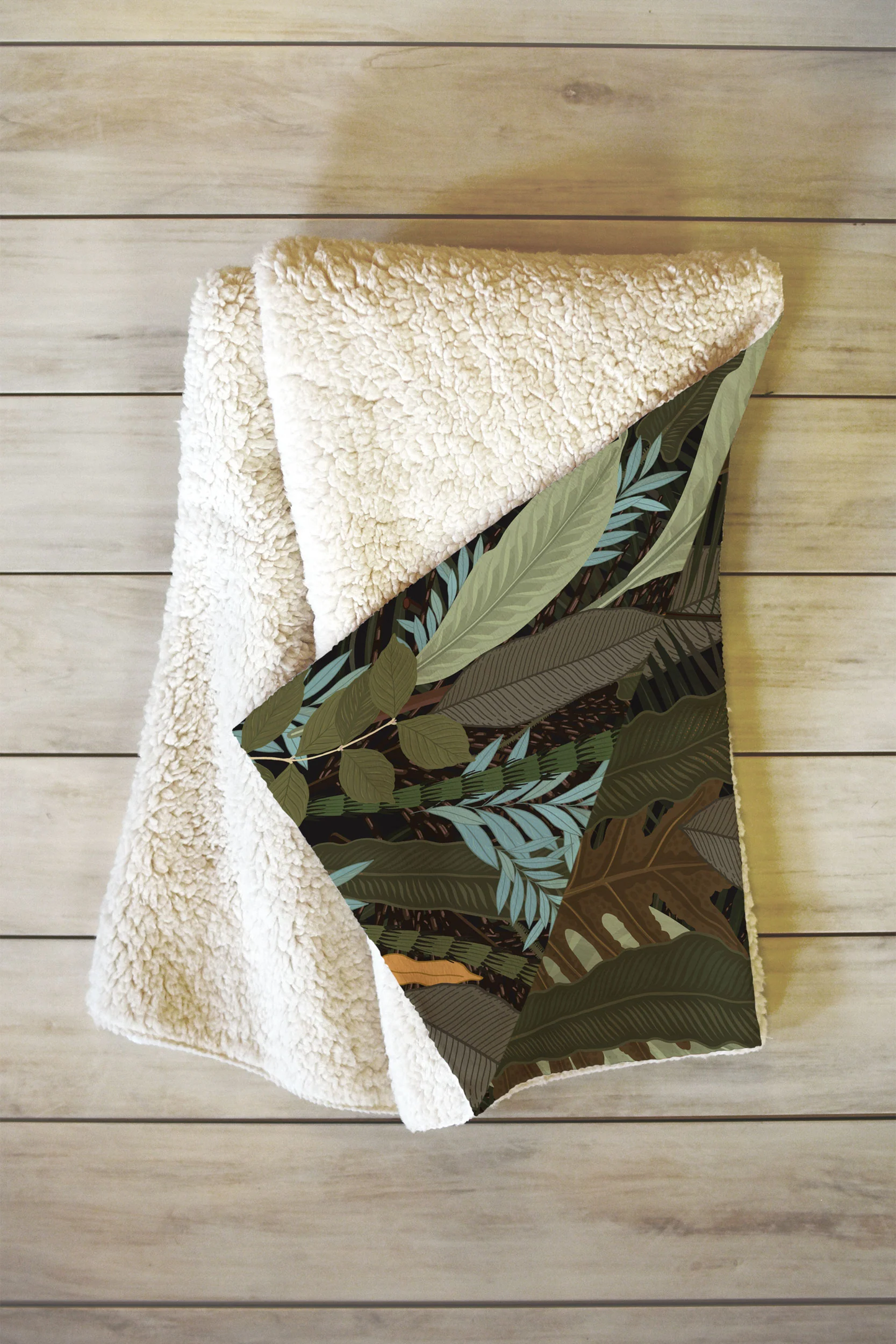 Biophilia Desiree Sherpa Throw Blanket - Heavyweight