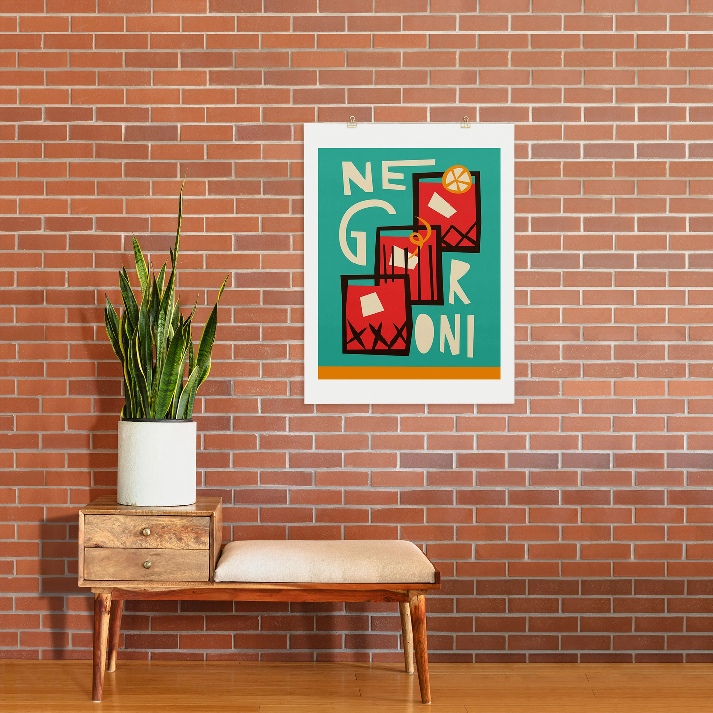 Negroni Cocktail Art Print