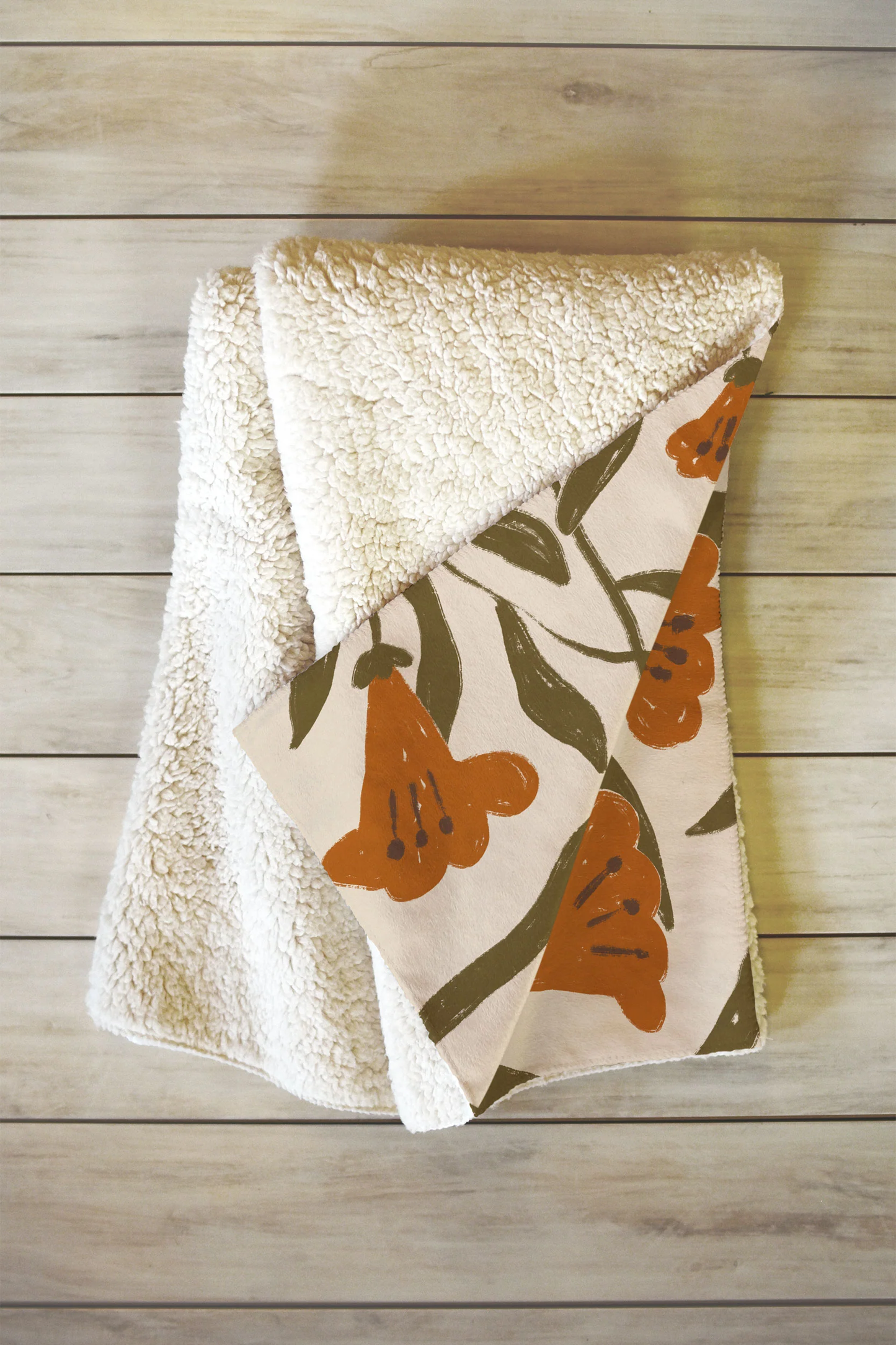 Bellflower Sherpa Throw Blanket - Heavyweight