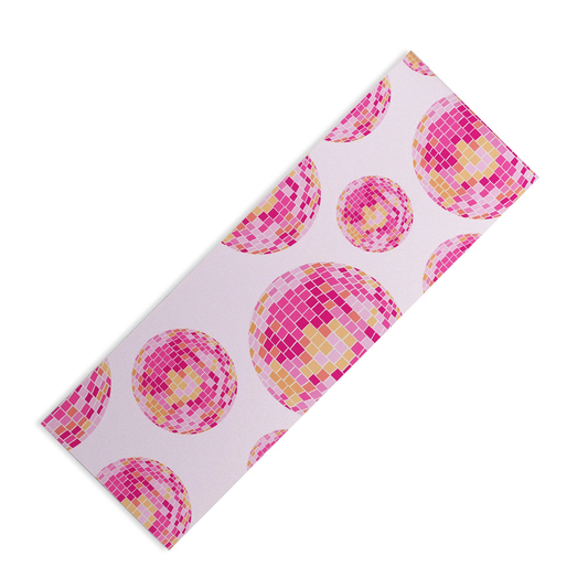 Disco Balls Pink Yoga Mat