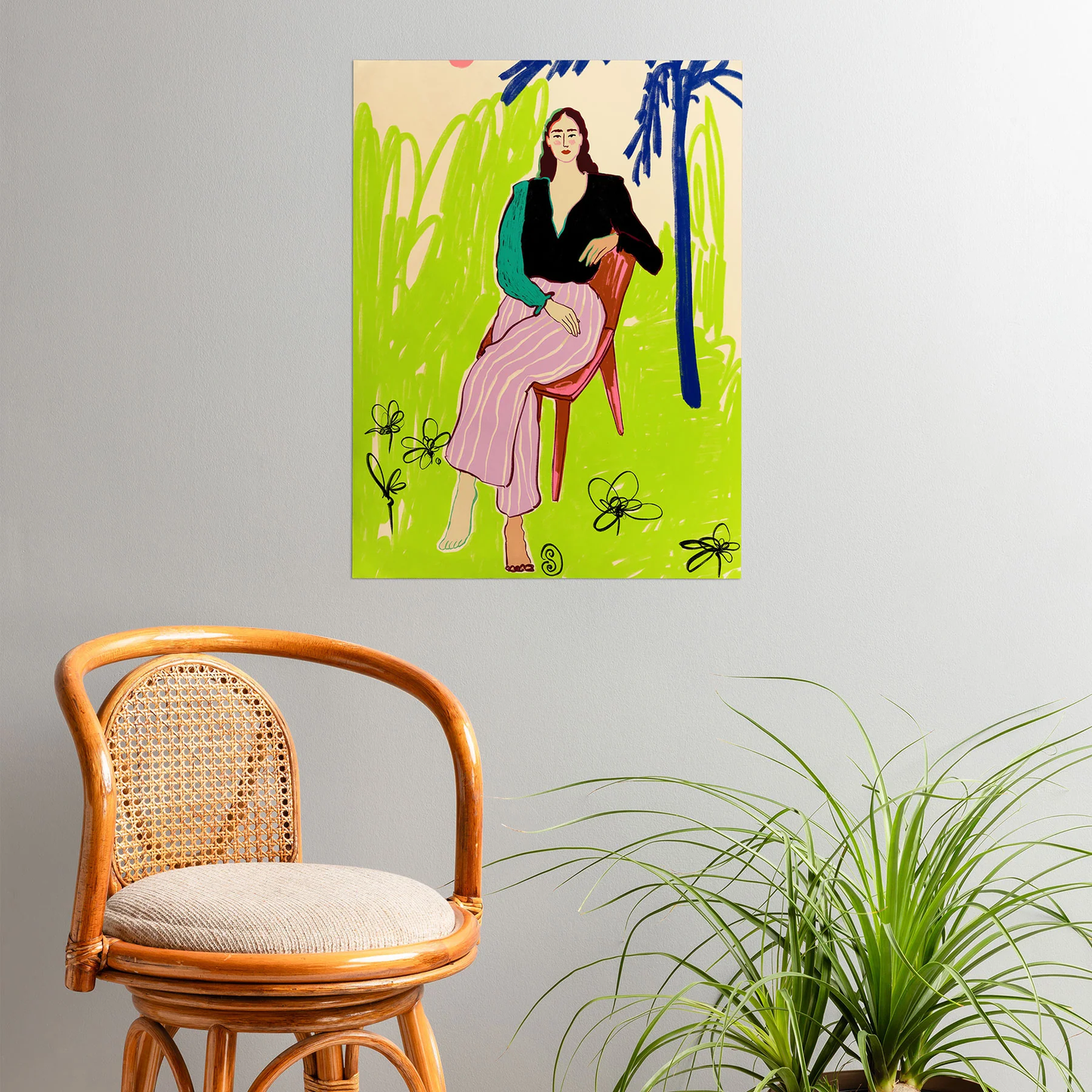 Relaxed Woman Poster Art