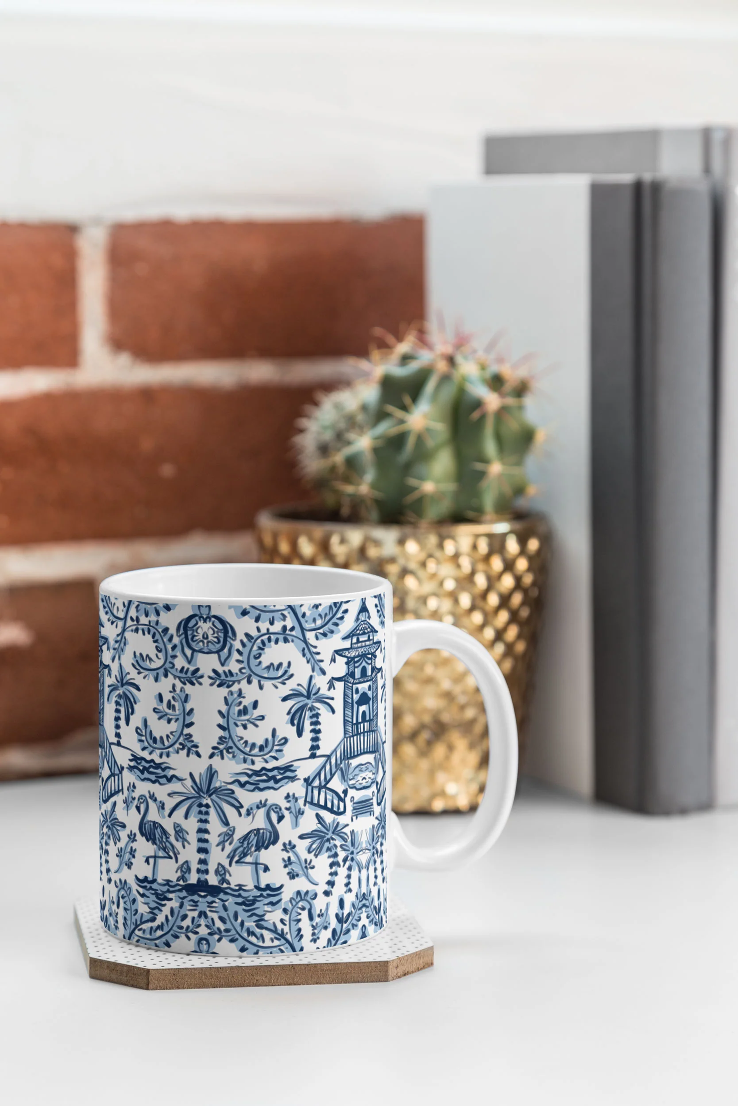 Coastal Chinoiserie Coffee Mug