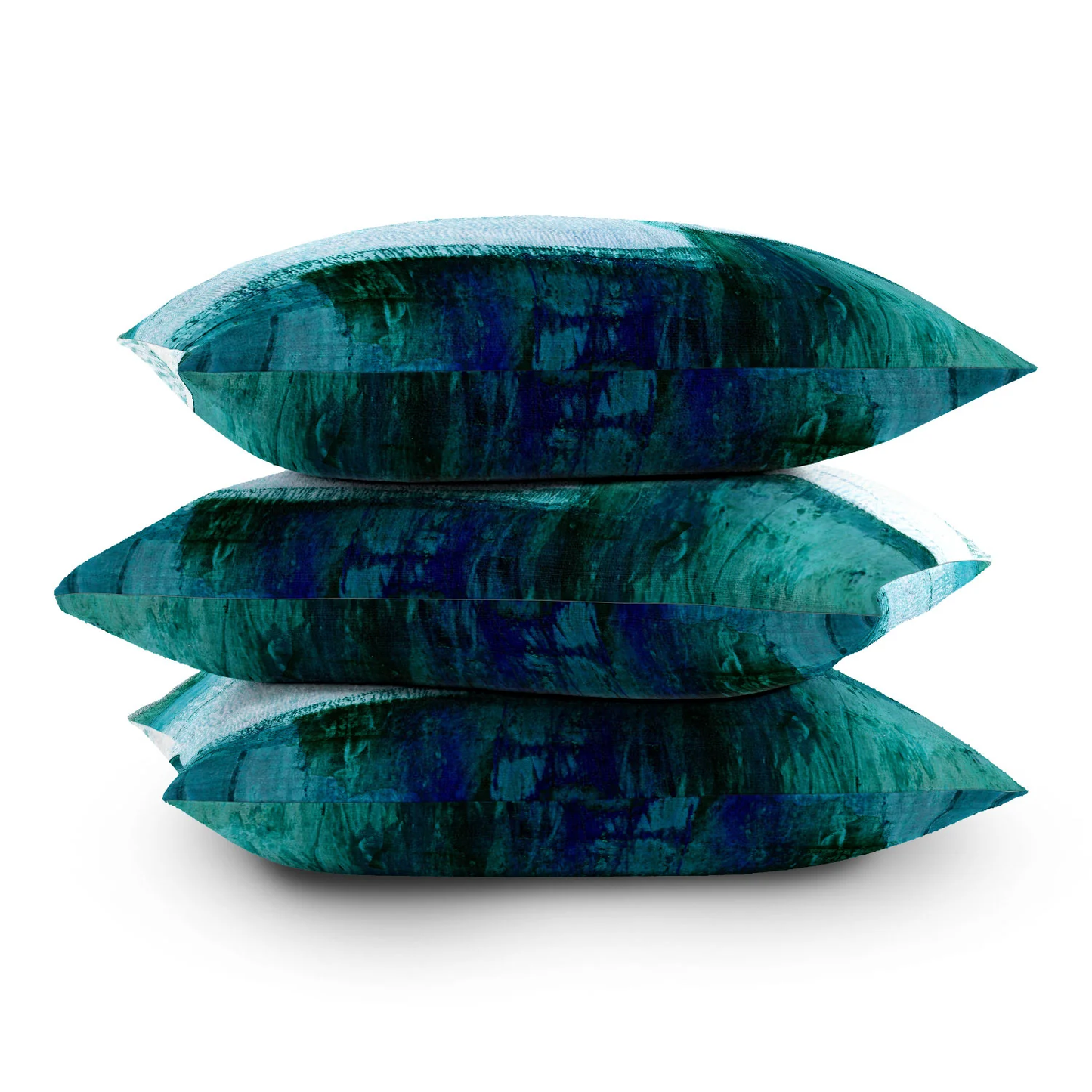 Aqua Geometric Throw Pillow