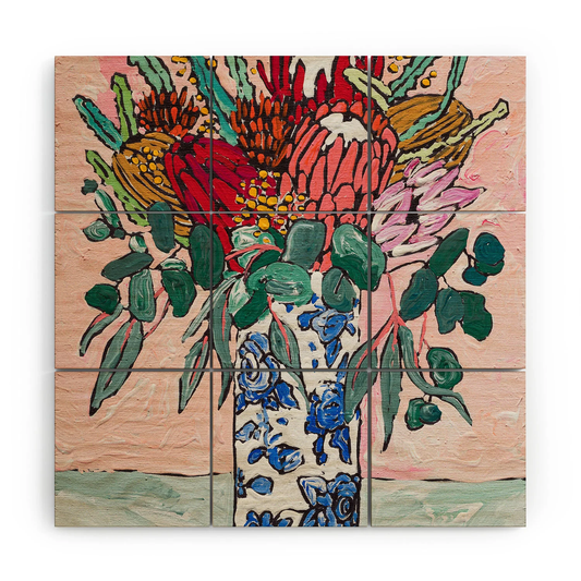 Native Bouquet Wood Wall Mural