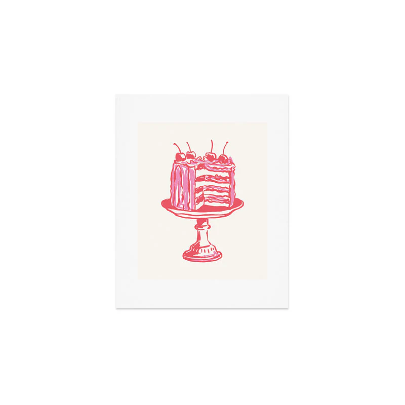 Pink Cake Art Print