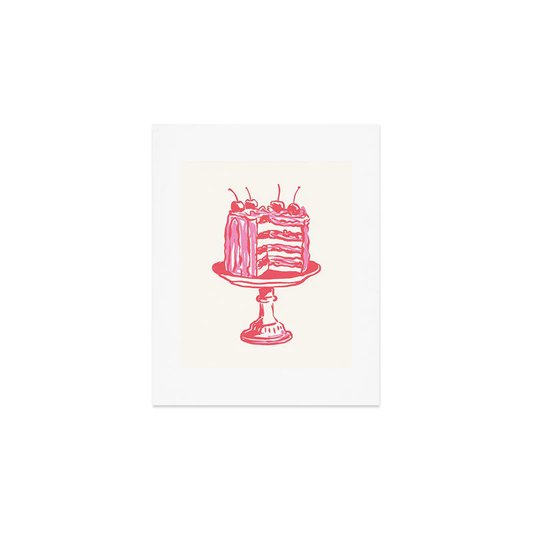 Pink Cake Art Print