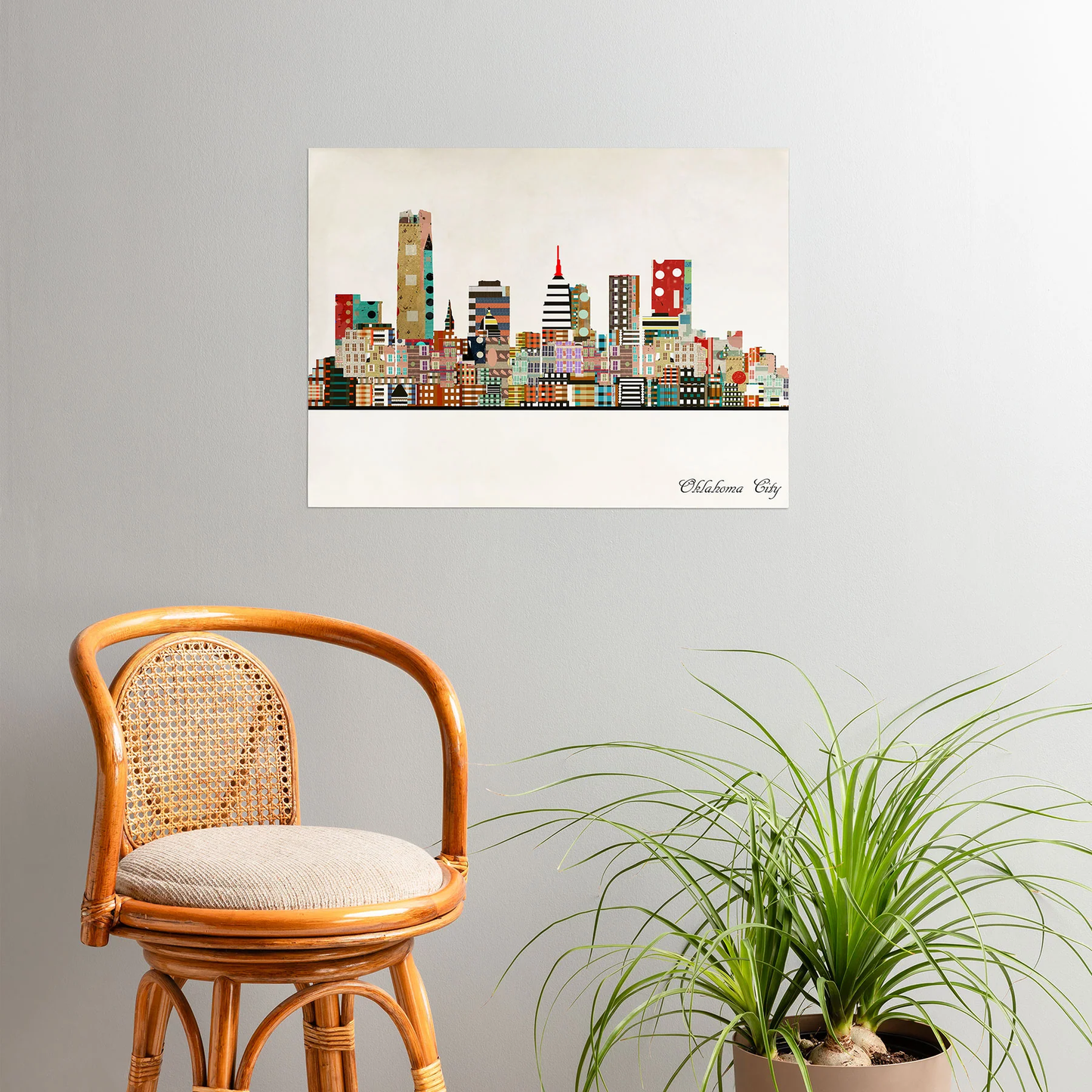 Oklahoma City Skyline Poster Art