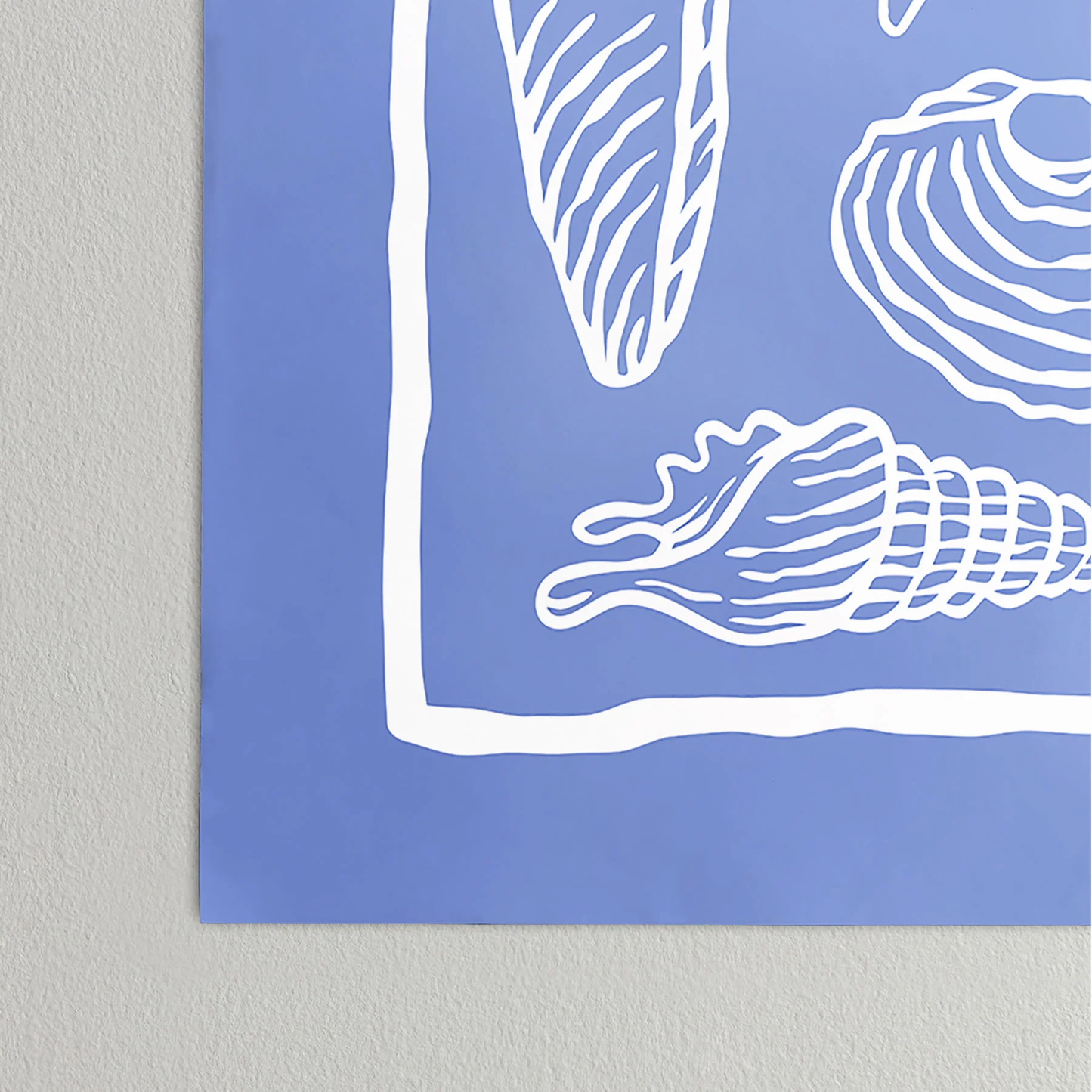 Blue Seashells Poster Art