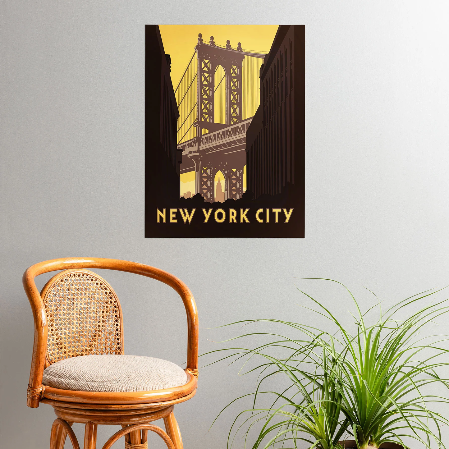 NYC Manhattan Bridge Poster Art