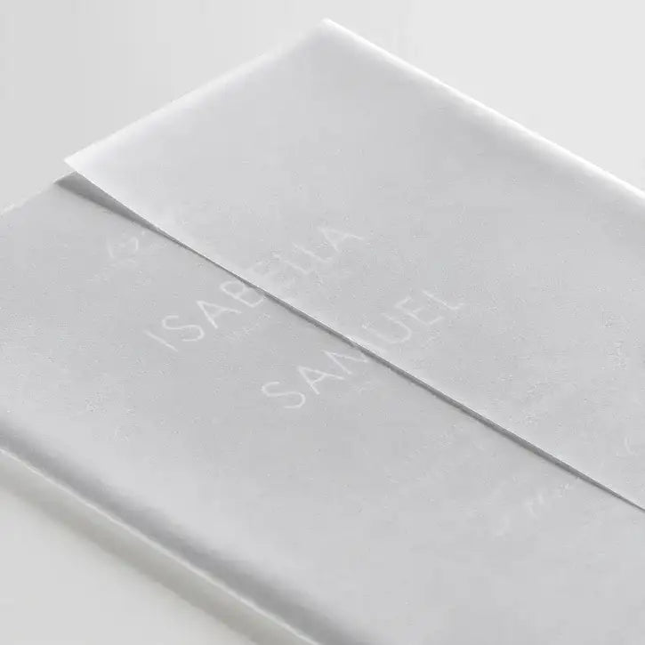 Typography Invitation with Vellum Wrap