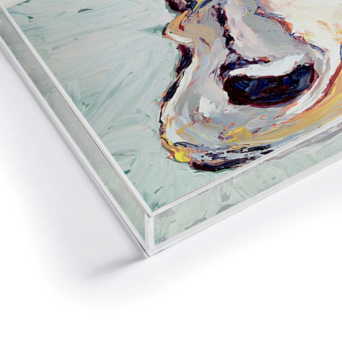 Oyster Shell Acrylic Tray - Medium w/Handles