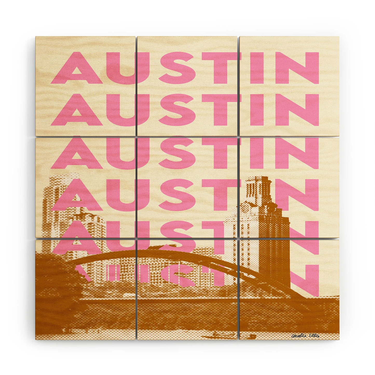 Austin Wood Wall Mural