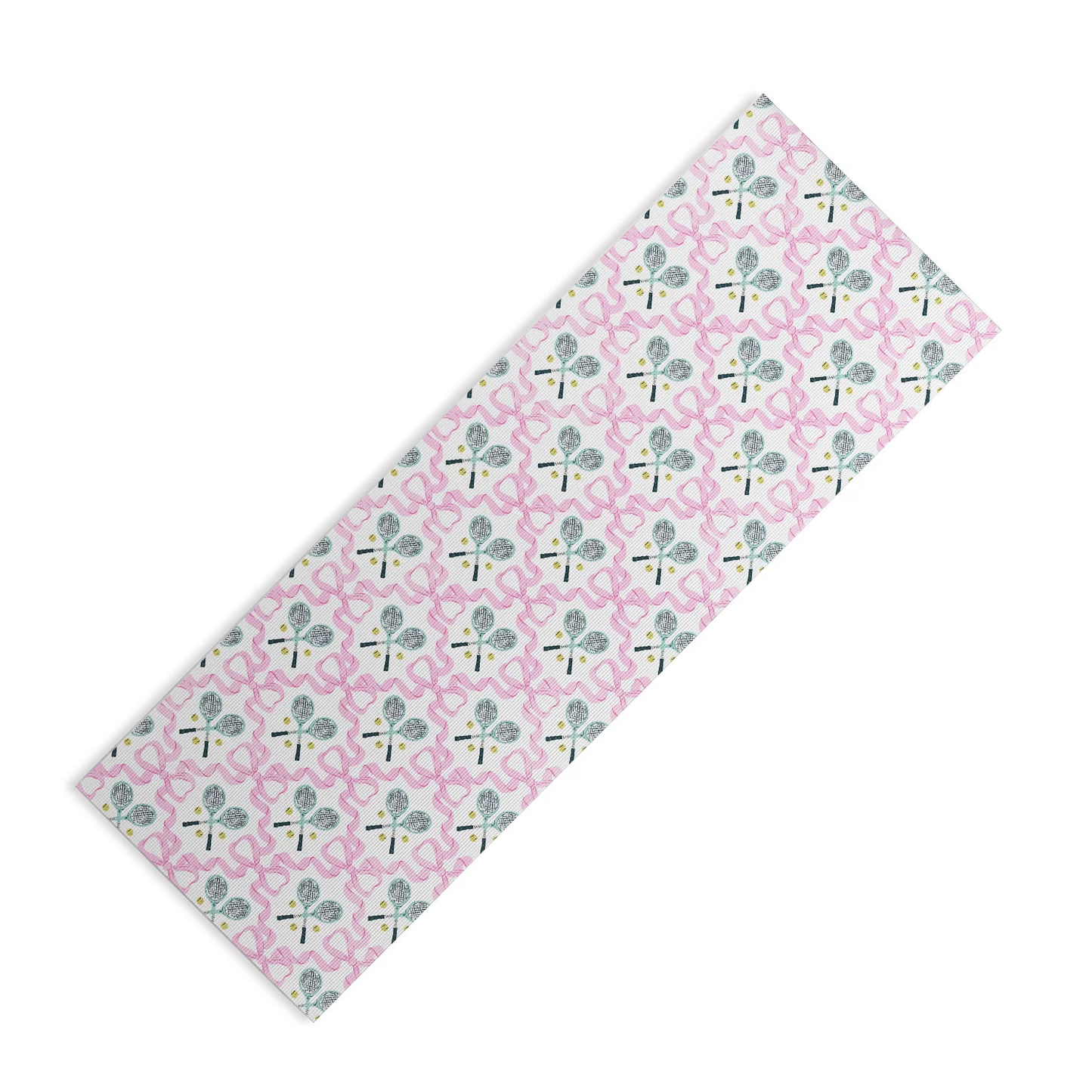 Tennis Trellis Bows in Pink Yoga Mat