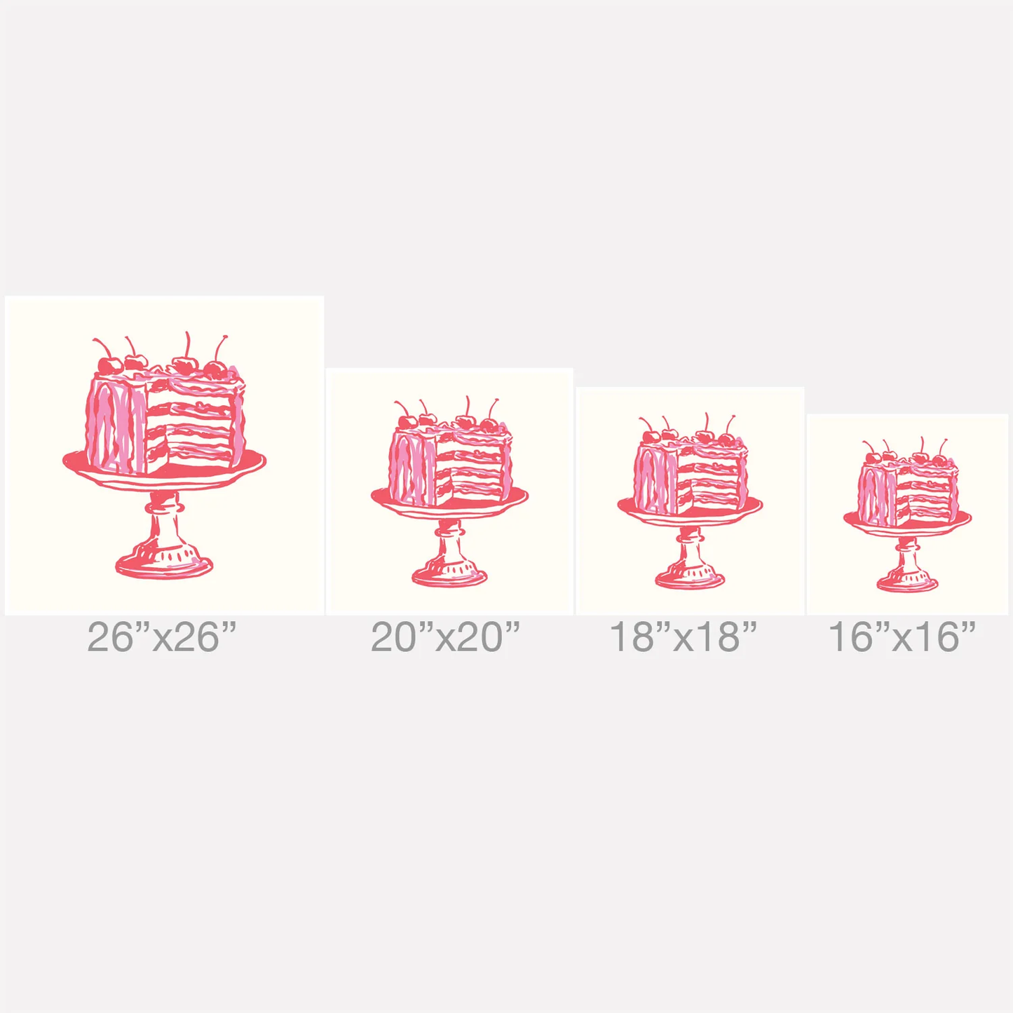 Pink Cake Throw Pillow