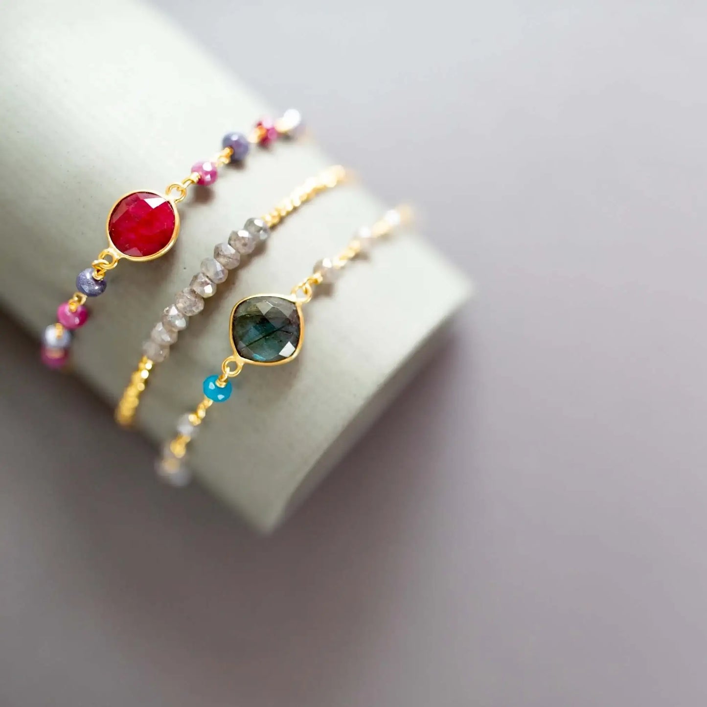 Labradorite Adjustable Stacking Bracelet