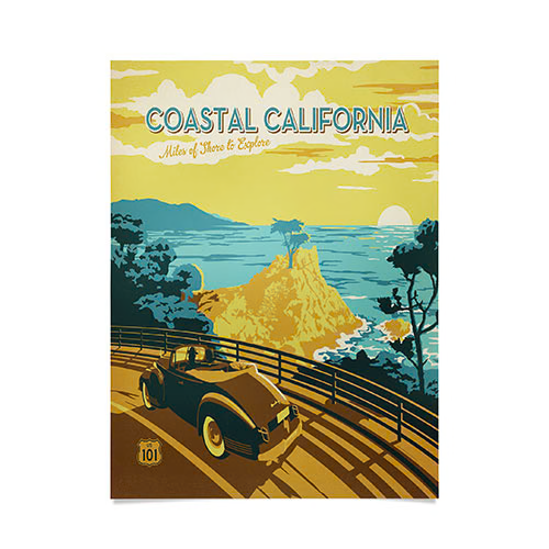 Coastal California Poster Art