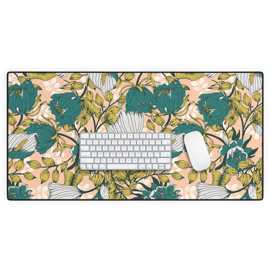 Tropical Autumnal Bloom Desk Mat