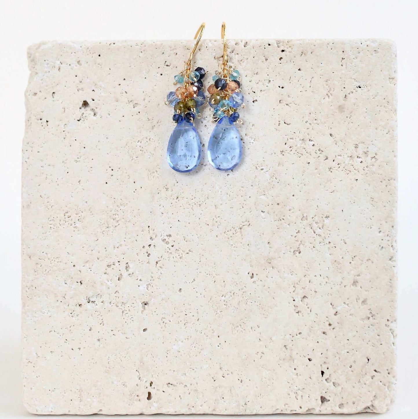 Sky Blue Quartz Bala Earrings