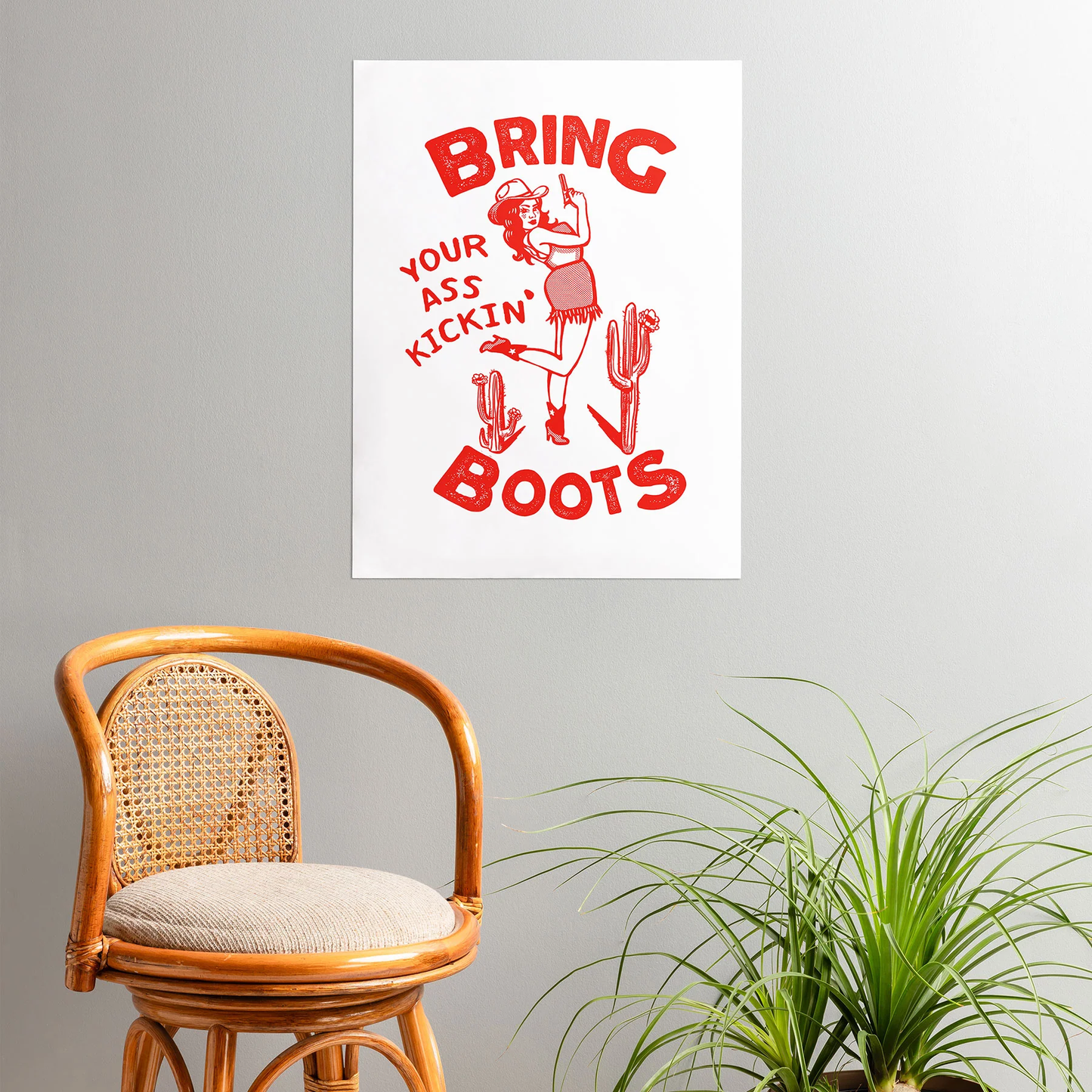 Boots Cowgirl Poster Art