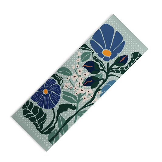 Klimt Flowers Light Blue Yoga Mat