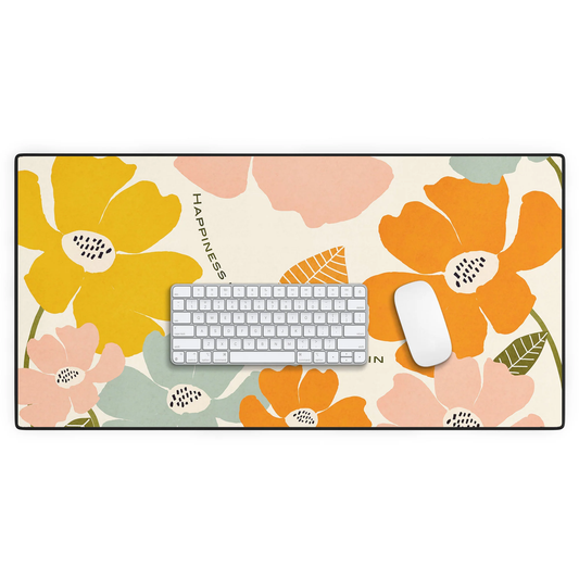 Happiness Blooms Desk Mat