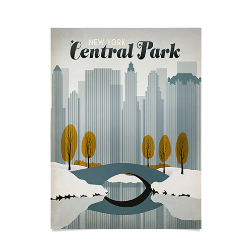 Central Park Snow Poster Art