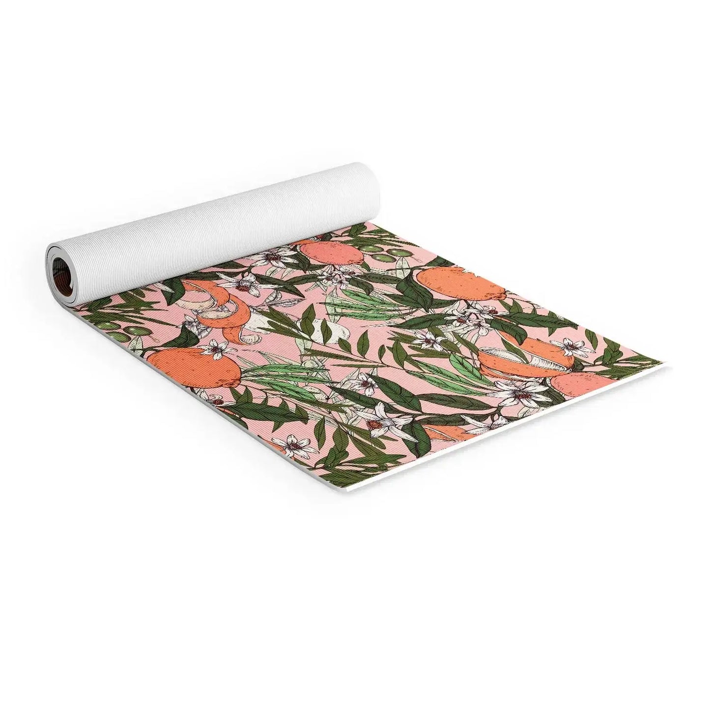 Olives in the Orange Flowers Yoga Mat