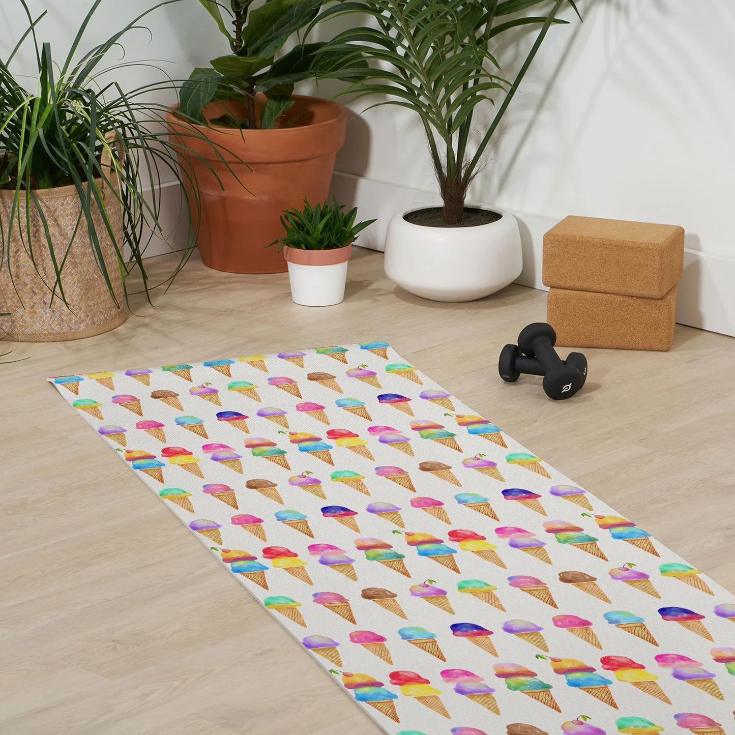 Ice Cream Cones Yoga Mat