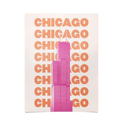 Chicago Pink Poster Art