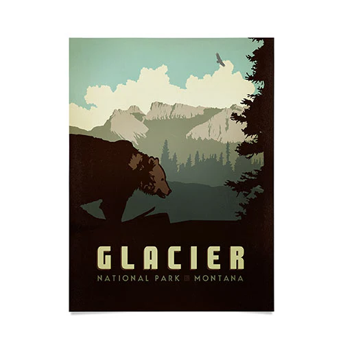 Glacier National Park Poster Art