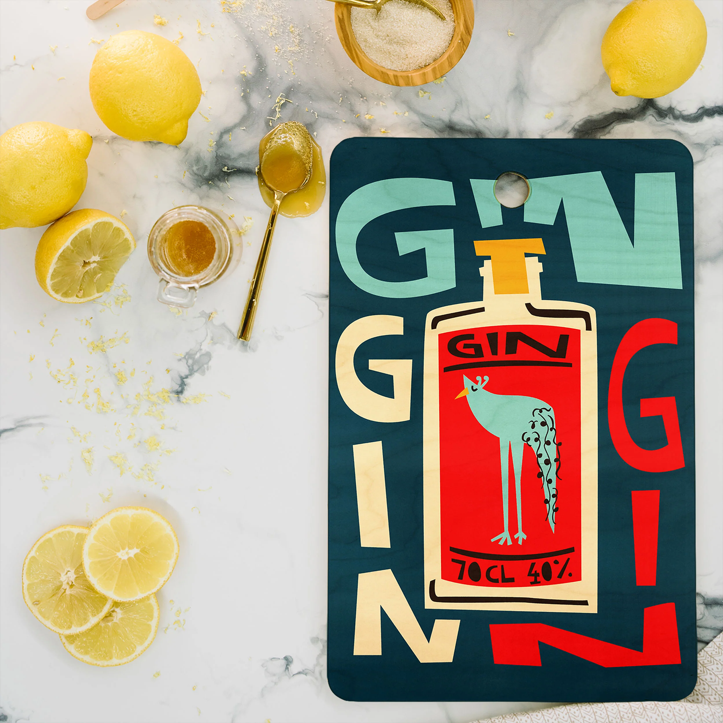 Gin Gin Gin Bamboo Cutting Board