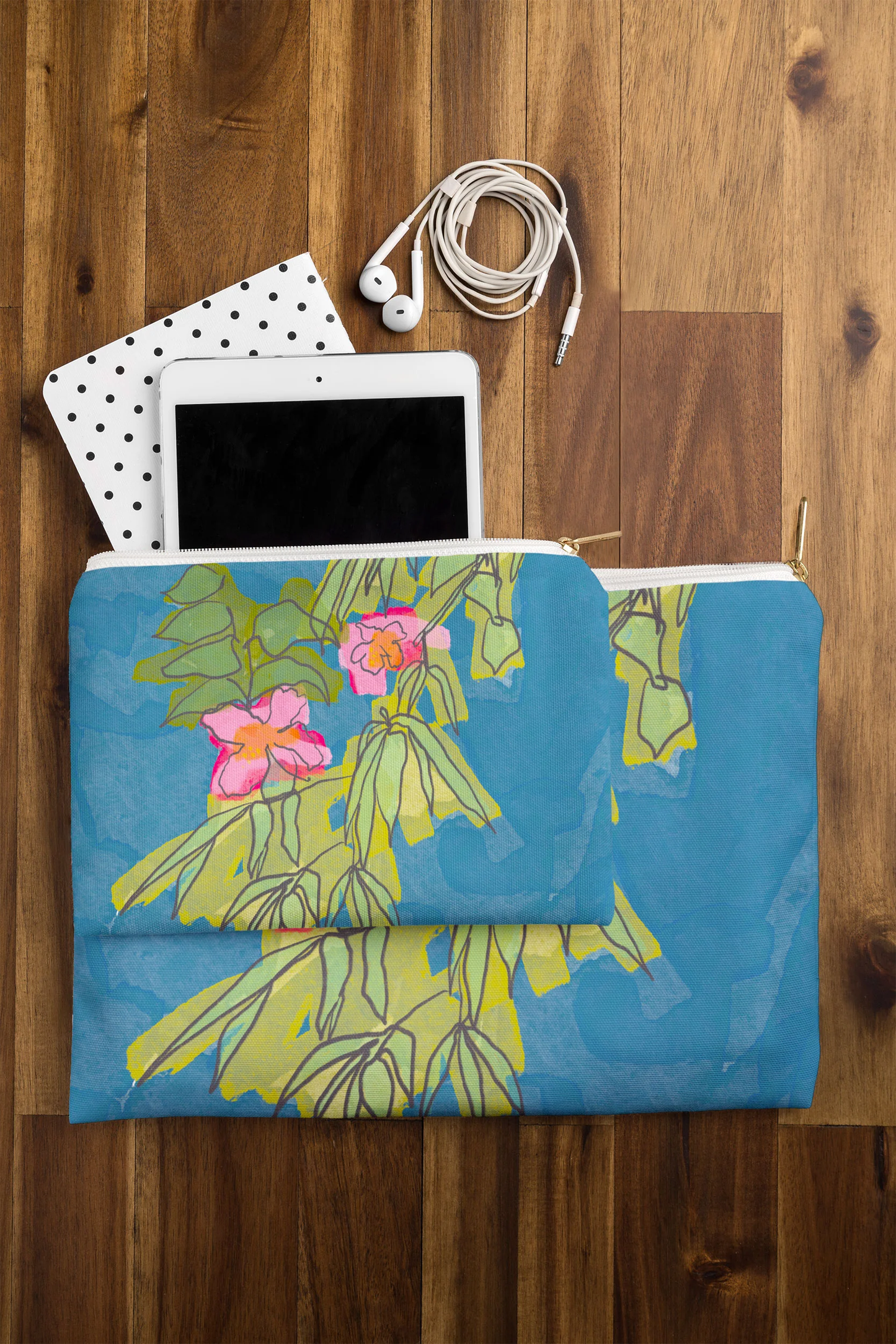 Flowers on Captiva Zippered Pouch