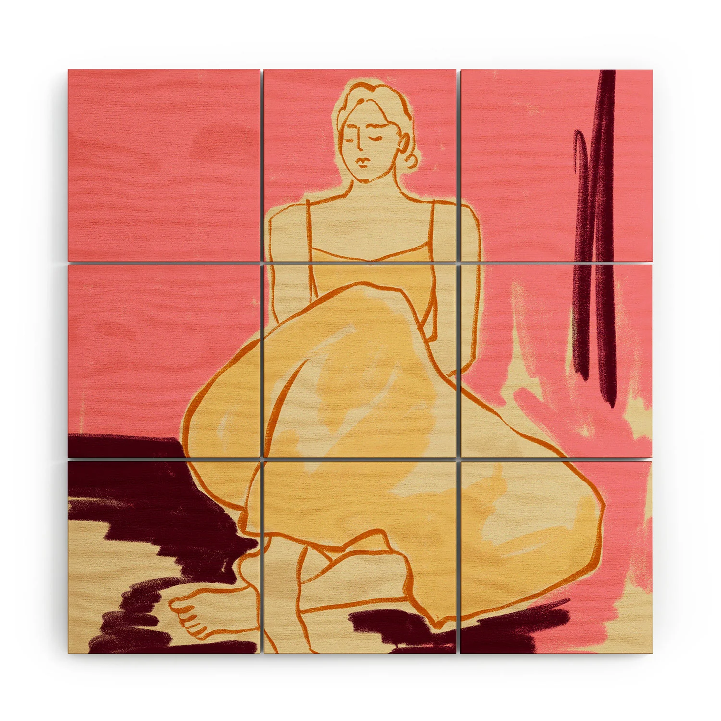 Pink Dream Wood Wall Mural