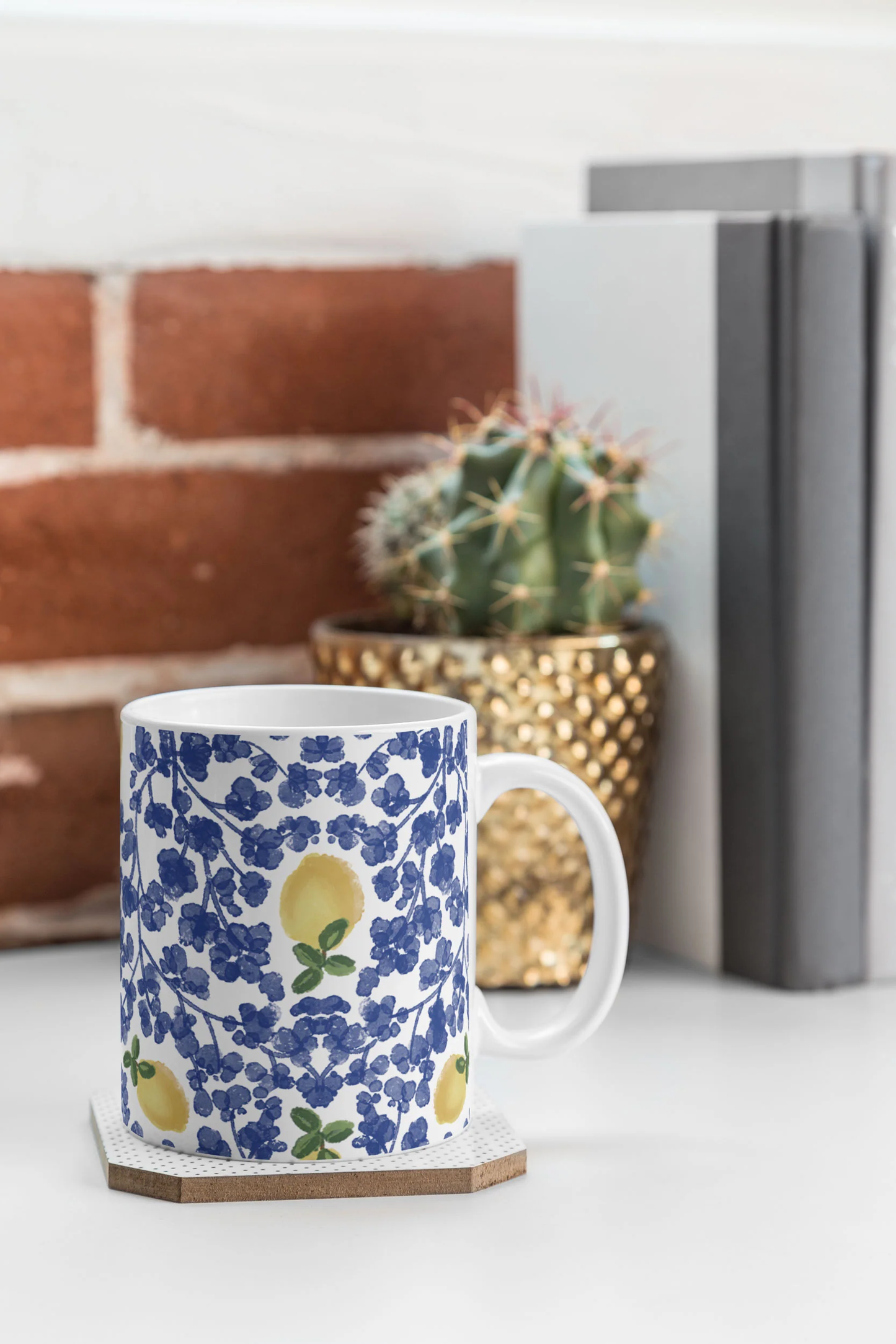 Chinoiserie Lemon Coffee Mug