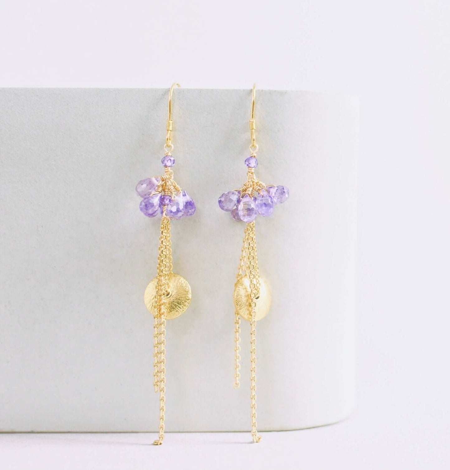 Amethyst En Pointe Earrings