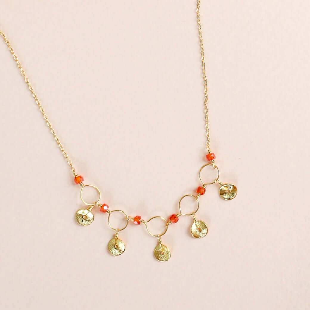 Black Spinel Mini Chain Loop Necklace