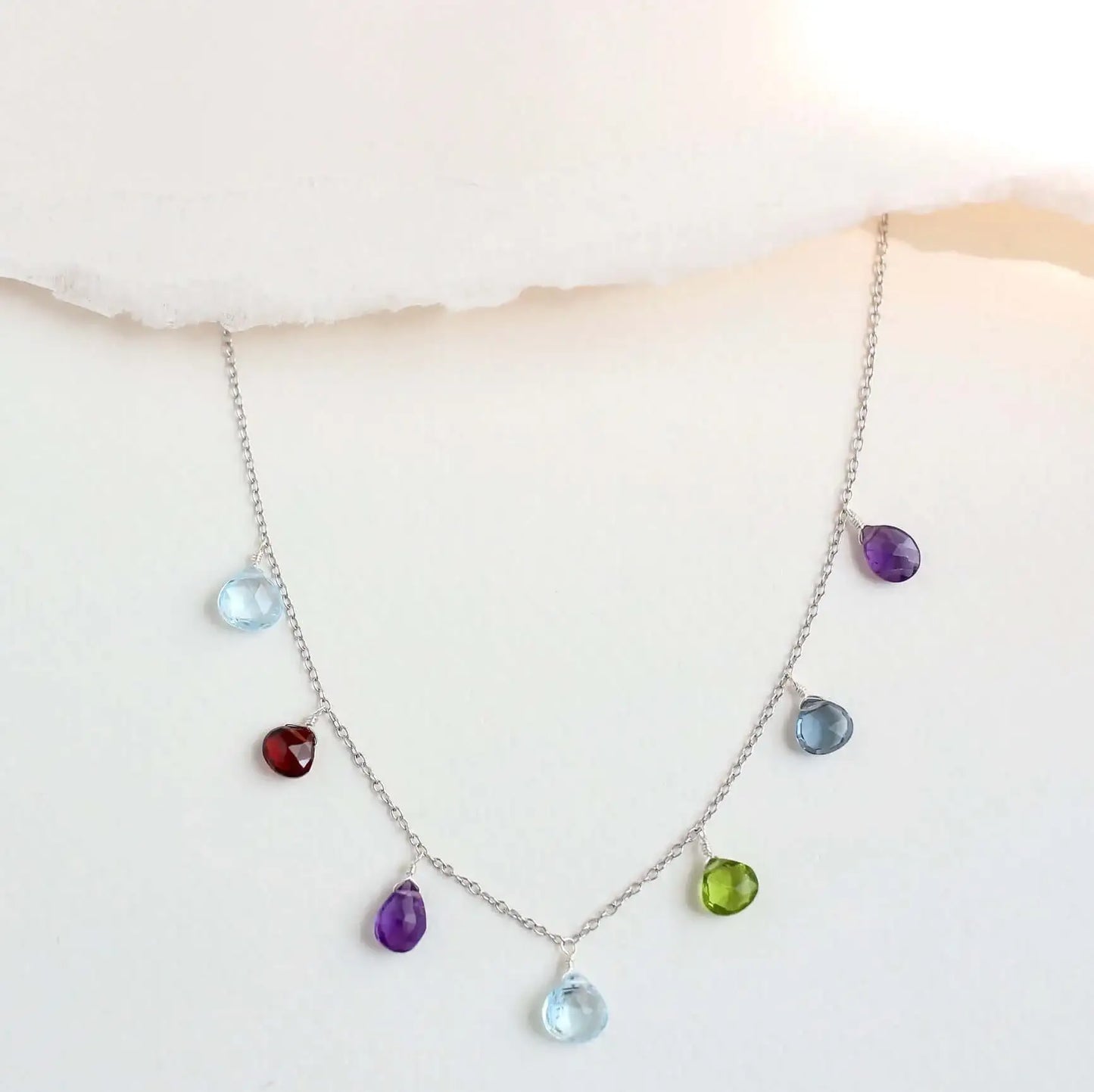 Gold Rainbow Sparkler Necklace