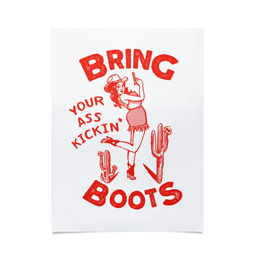 Boots Cowgirl Poster Art