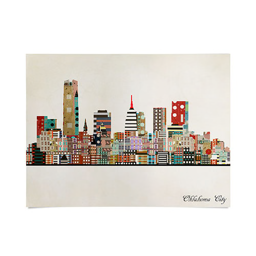 Oklahoma City Skyline Poster Art