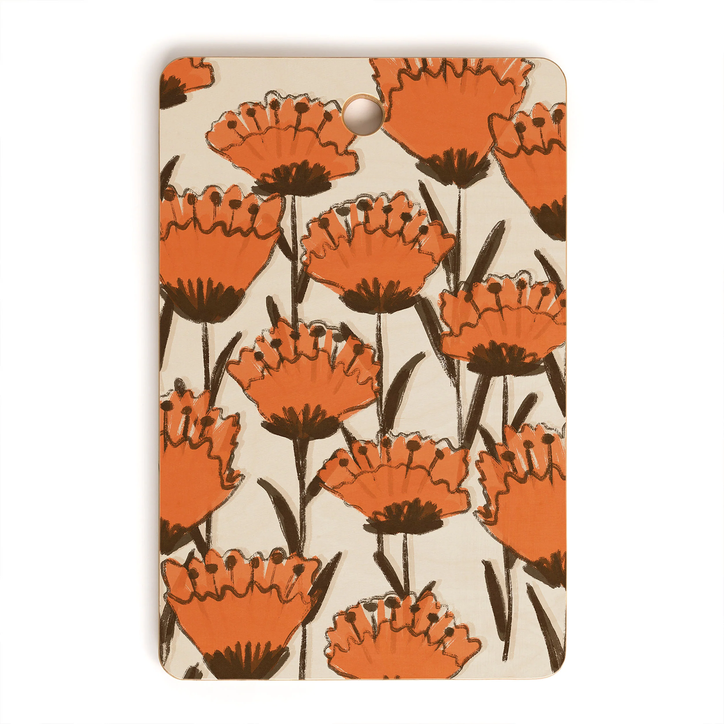 Poppies Bamboo Cutting Board